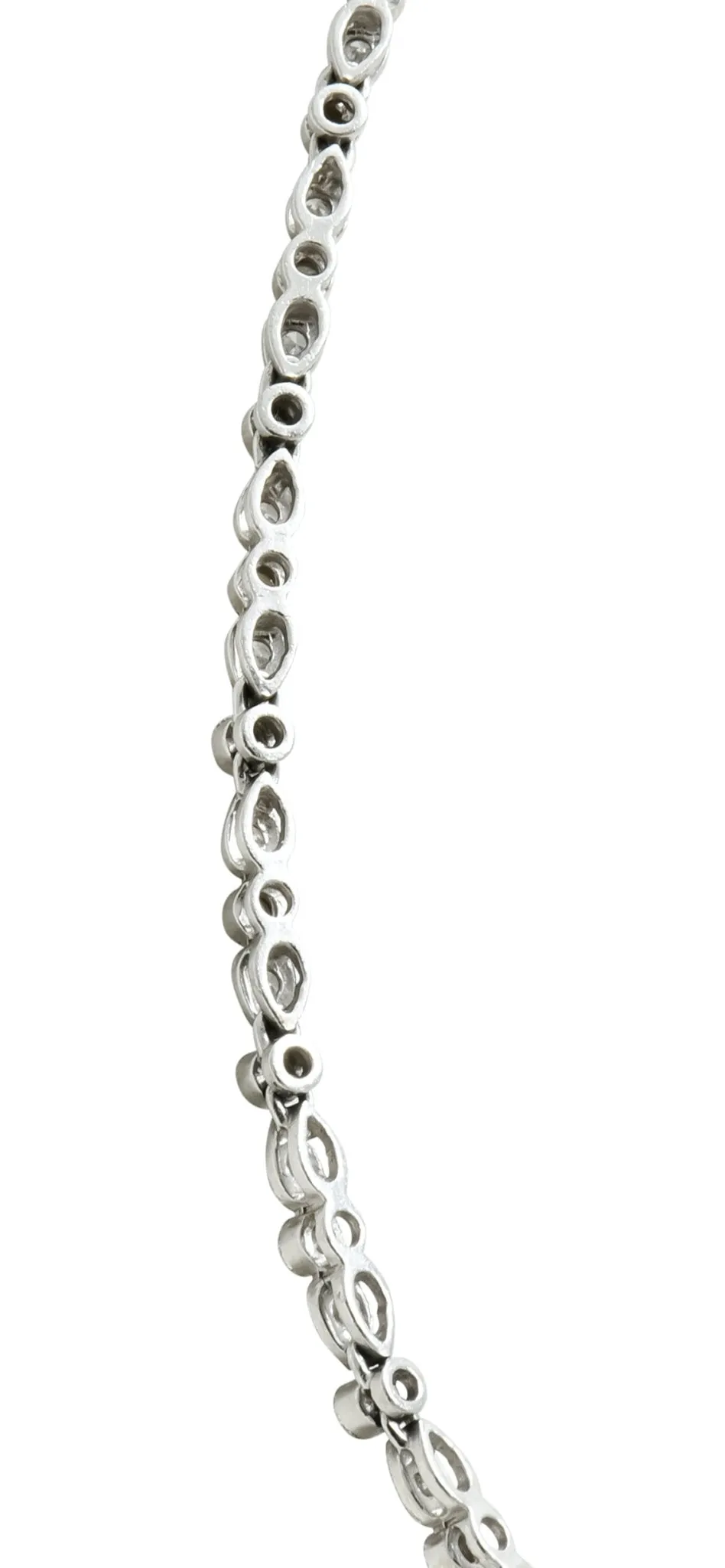 Contemporary 3.05 CTW Diamond Platinum Millegrain Necklace