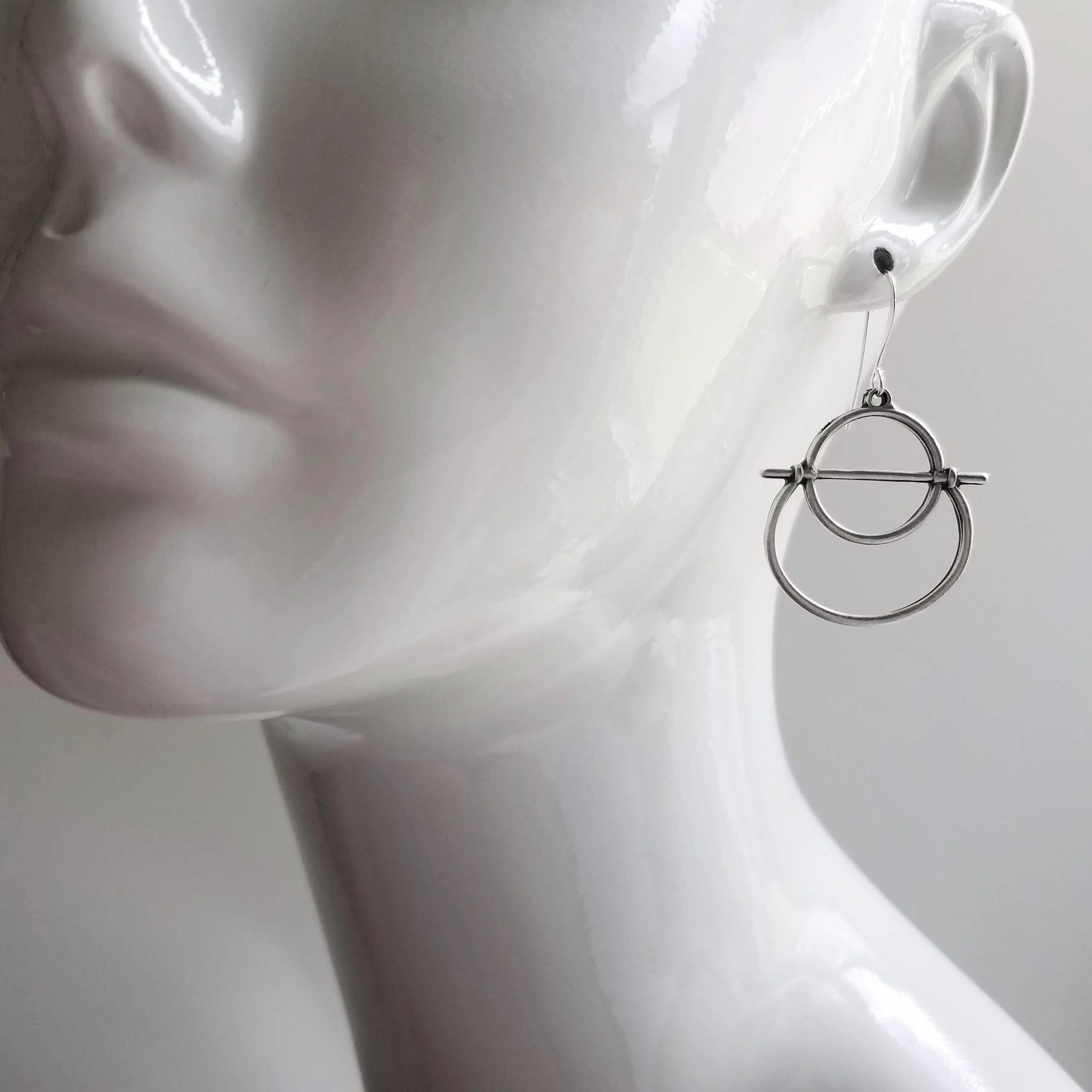 Copper Circle Earrings, oxidized copper earrings, rustic earrings, antique copper earrings, copper boho earring, lightweight copper earrings
