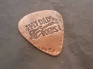Copper Guitar Pick with Stand