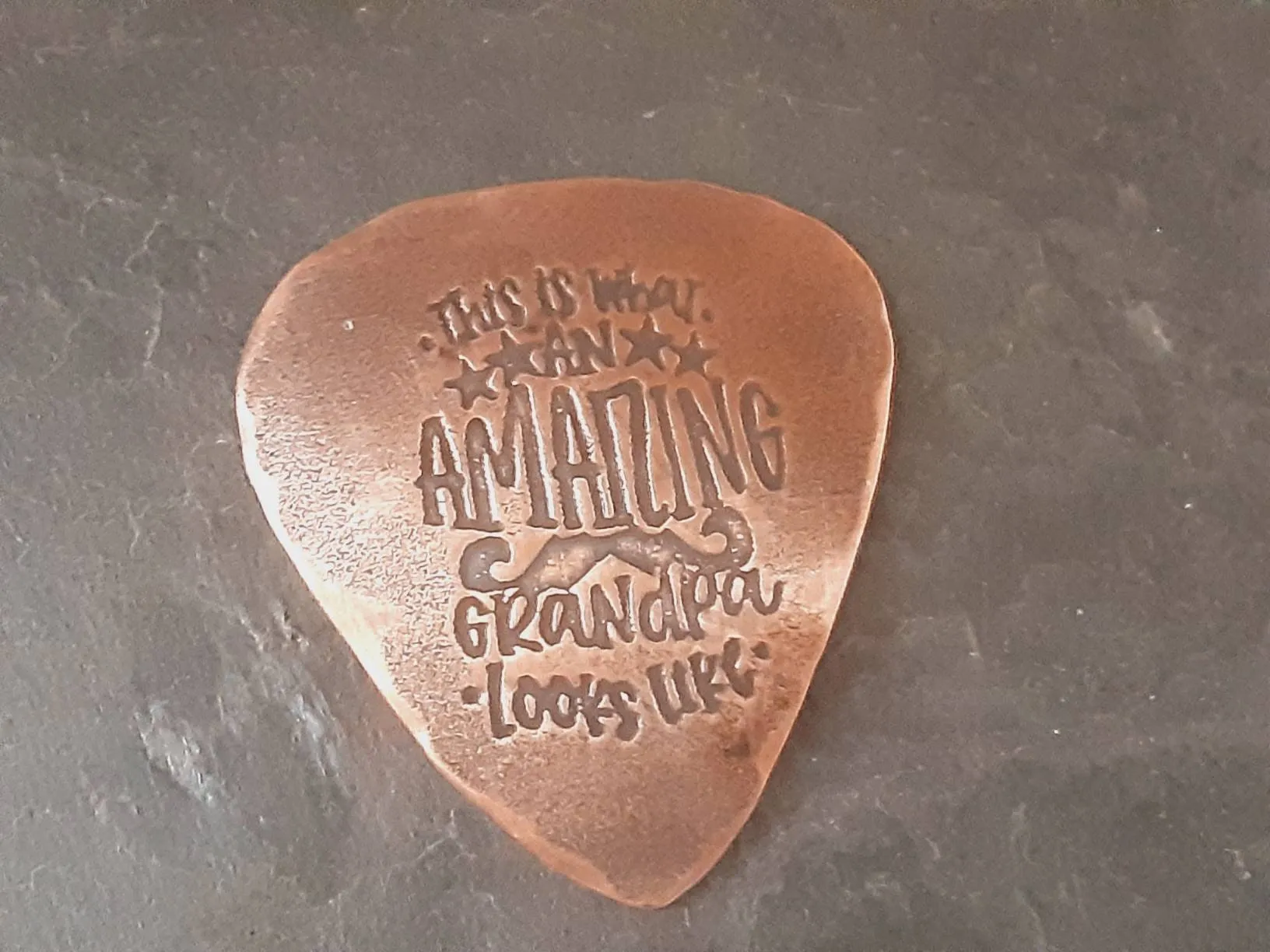 Copper guitar pick