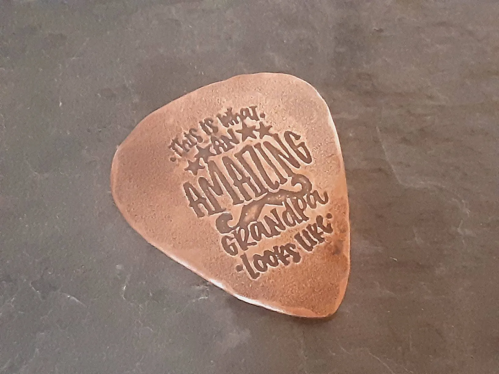 Copper guitar pick