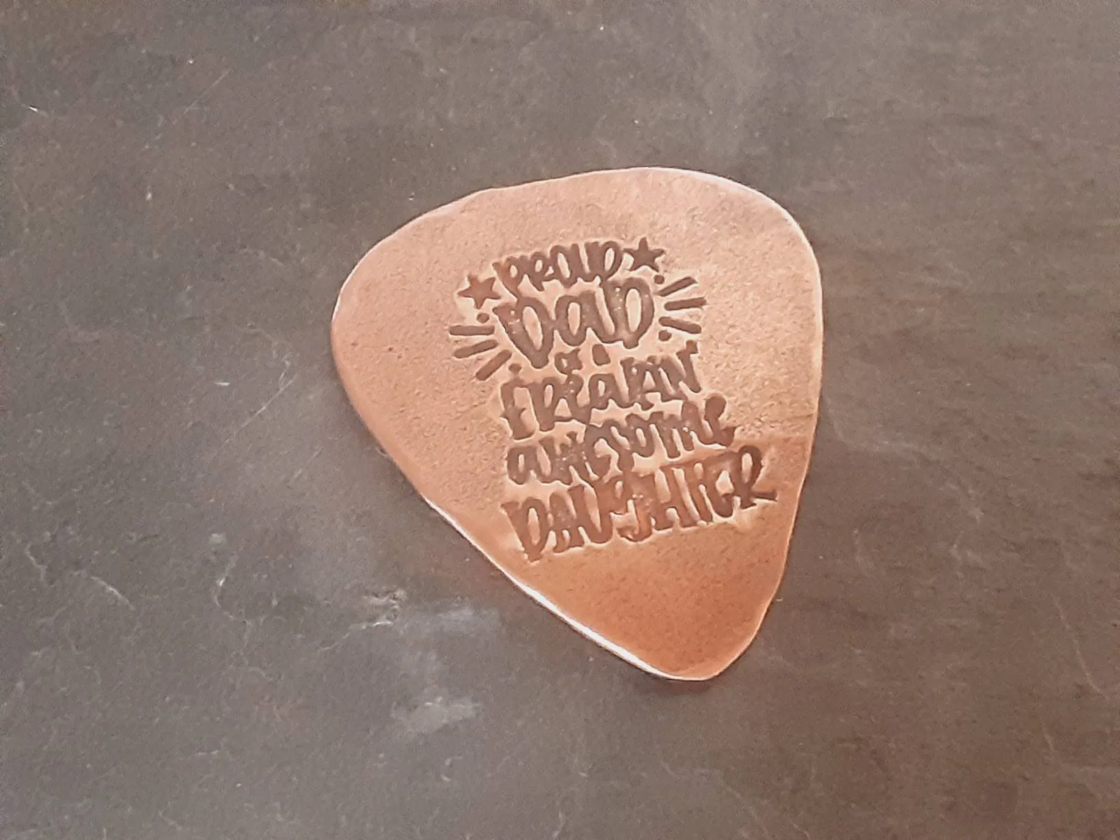 Copper guitar pick