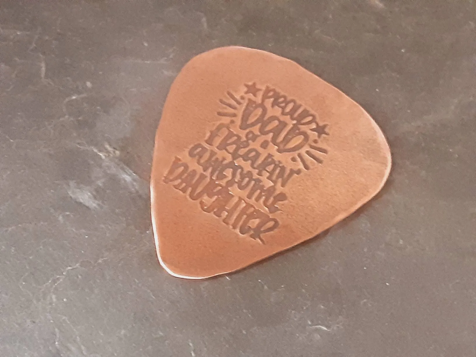 Copper guitar pick