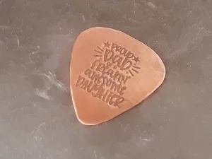 Copper guitar pick