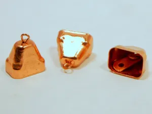 Copper Mini Cow Bells 15mm 12pcs