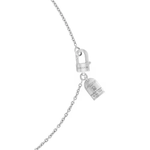 Couleur Sculptural Pendant Necklace, 18k White Gold with DAVIDOR Arch Cut Pink Tourmaline and Brilliant Diamonds