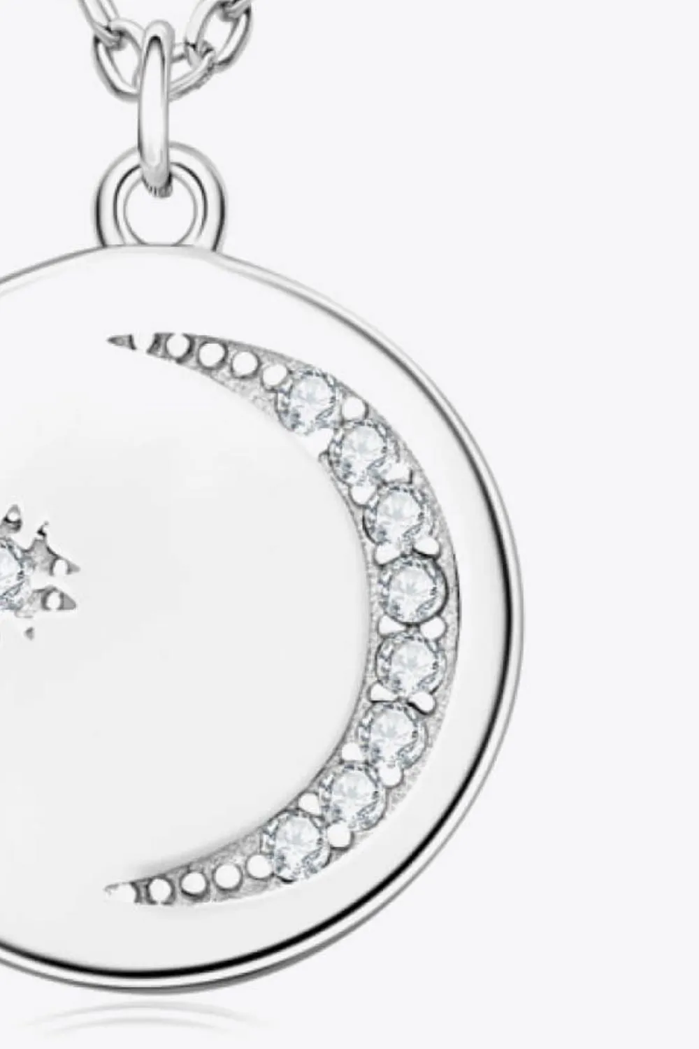 Crescent Glow Moissanite Pendant