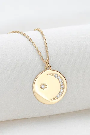 Crescent Glow Moissanite Pendant