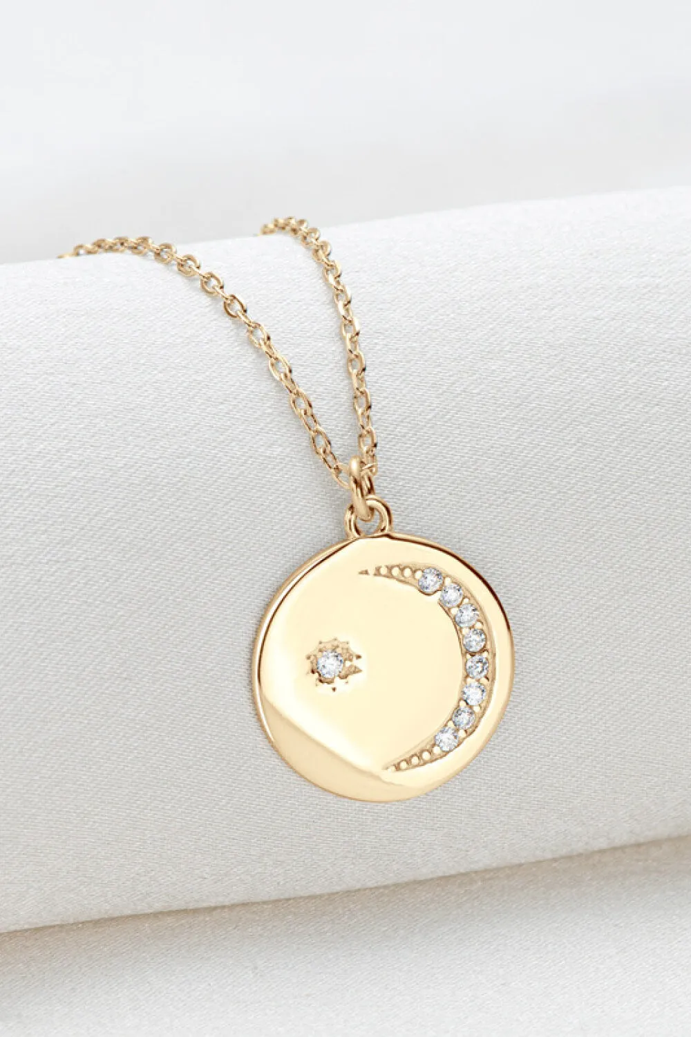 Crescent Glow Moissanite Pendant