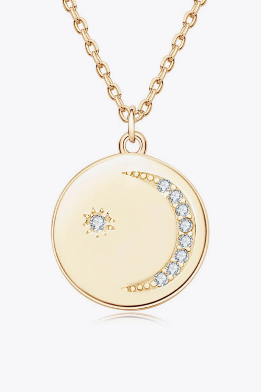 Crescent Glow Moissanite Pendant
