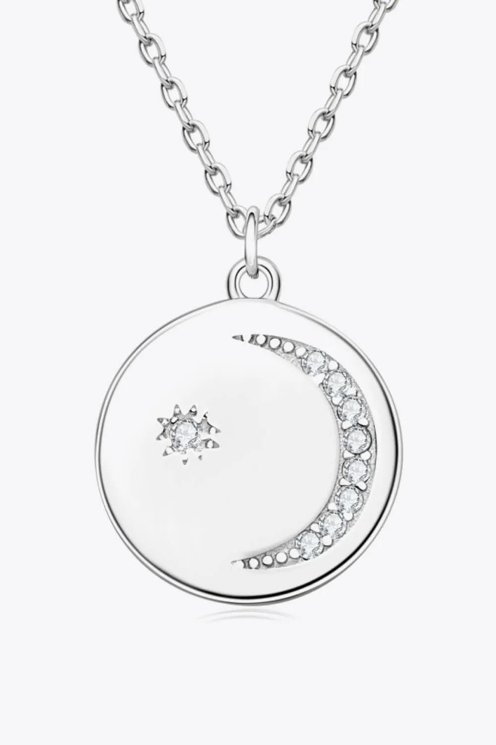 Crescent Glow Moissanite Pendant