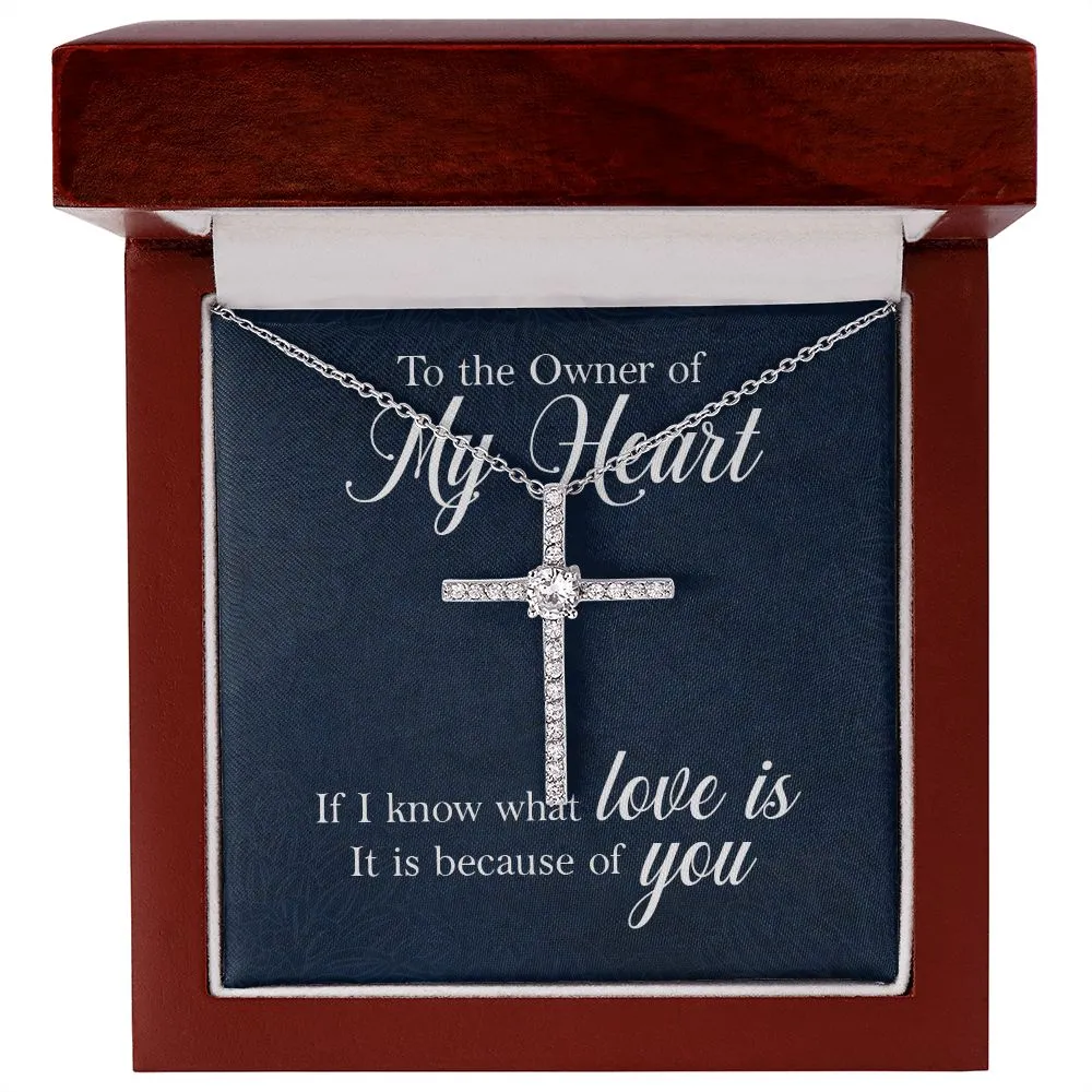 Crystal Cross Necklace-Love is you