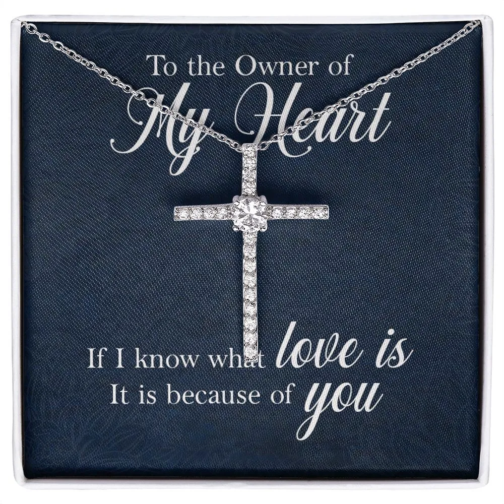 Crystal Cross Necklace-Love is you