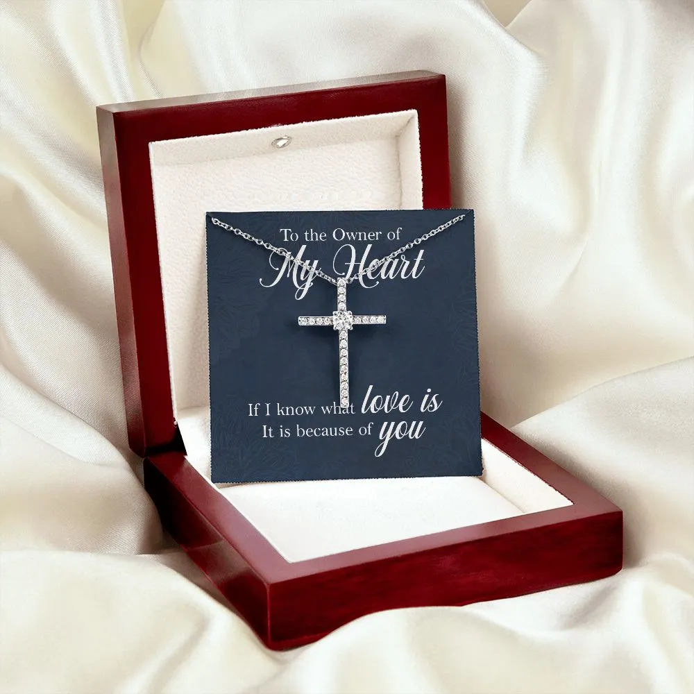 Crystal Cross Necklace-Love is you