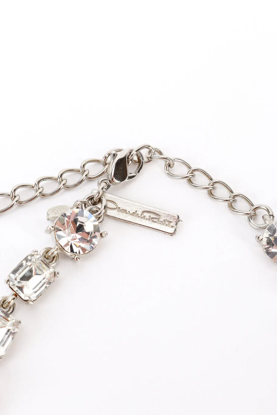 Crystal Link Drop Pendant Necklace