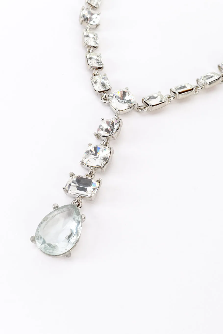 Crystal Link Drop Pendant Necklace