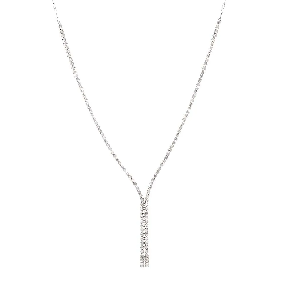 Cupcake Set Diamond Lariat Necklace 14K
