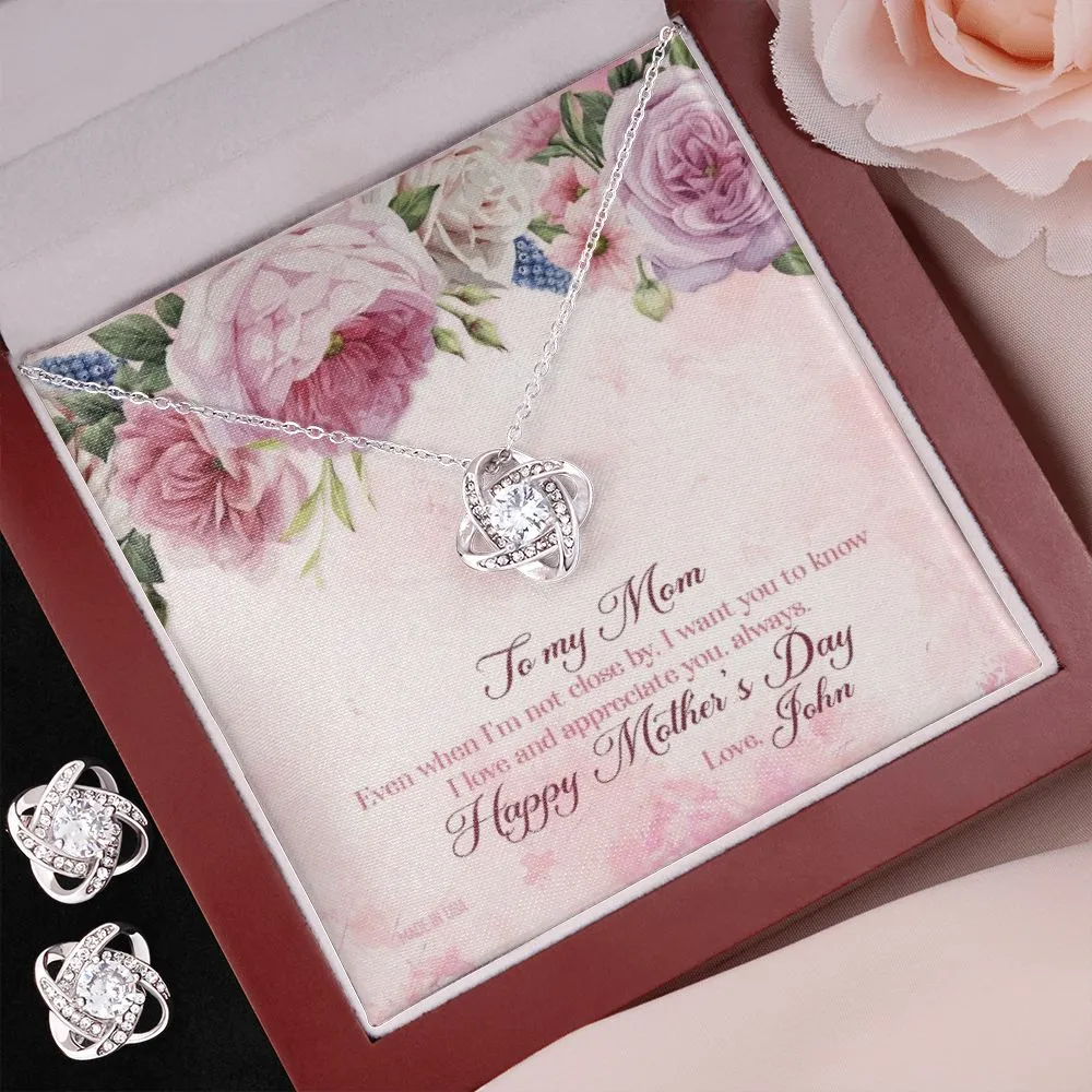 Custom Happy Mother Day Style 01 14k White Gold Interlocking Heart Pendant Necklace Jewelry Gifts For Mom Wife Grandma Auntie