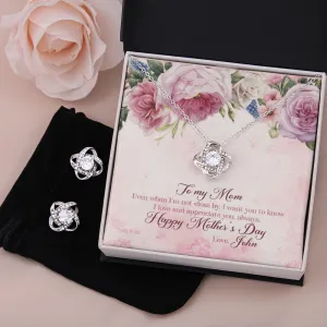Custom Happy Mother Day Style 01 14k White Gold Interlocking Heart Pendant Necklace Jewelry Gifts For Mom Wife Grandma Auntie