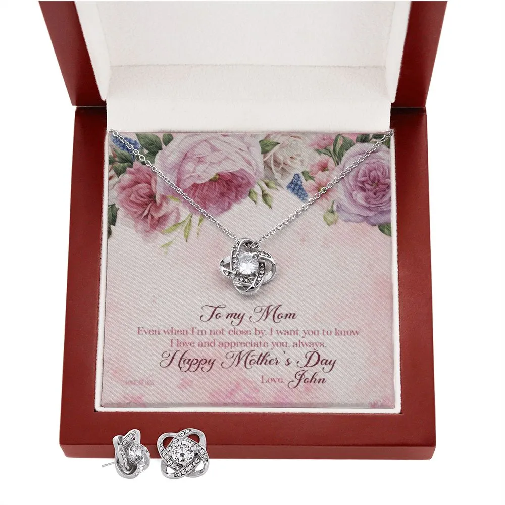 Custom Happy Mother Day Style 01 14k White Gold Interlocking Heart Pendant Necklace Jewelry Gifts For Mom Wife Grandma Auntie