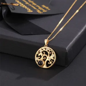 Custom Projection Necklace Love Tree Shape Photo Necklace
