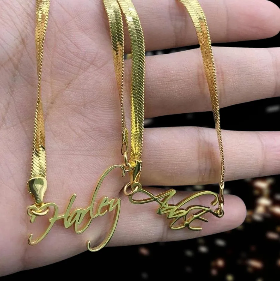 Custom Snake Chain Name Necklace