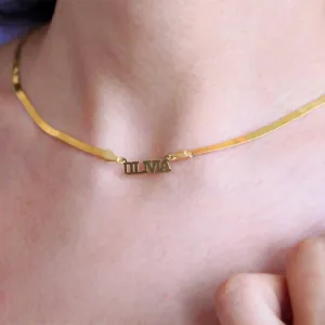 Custom Snake Chain Name Necklace