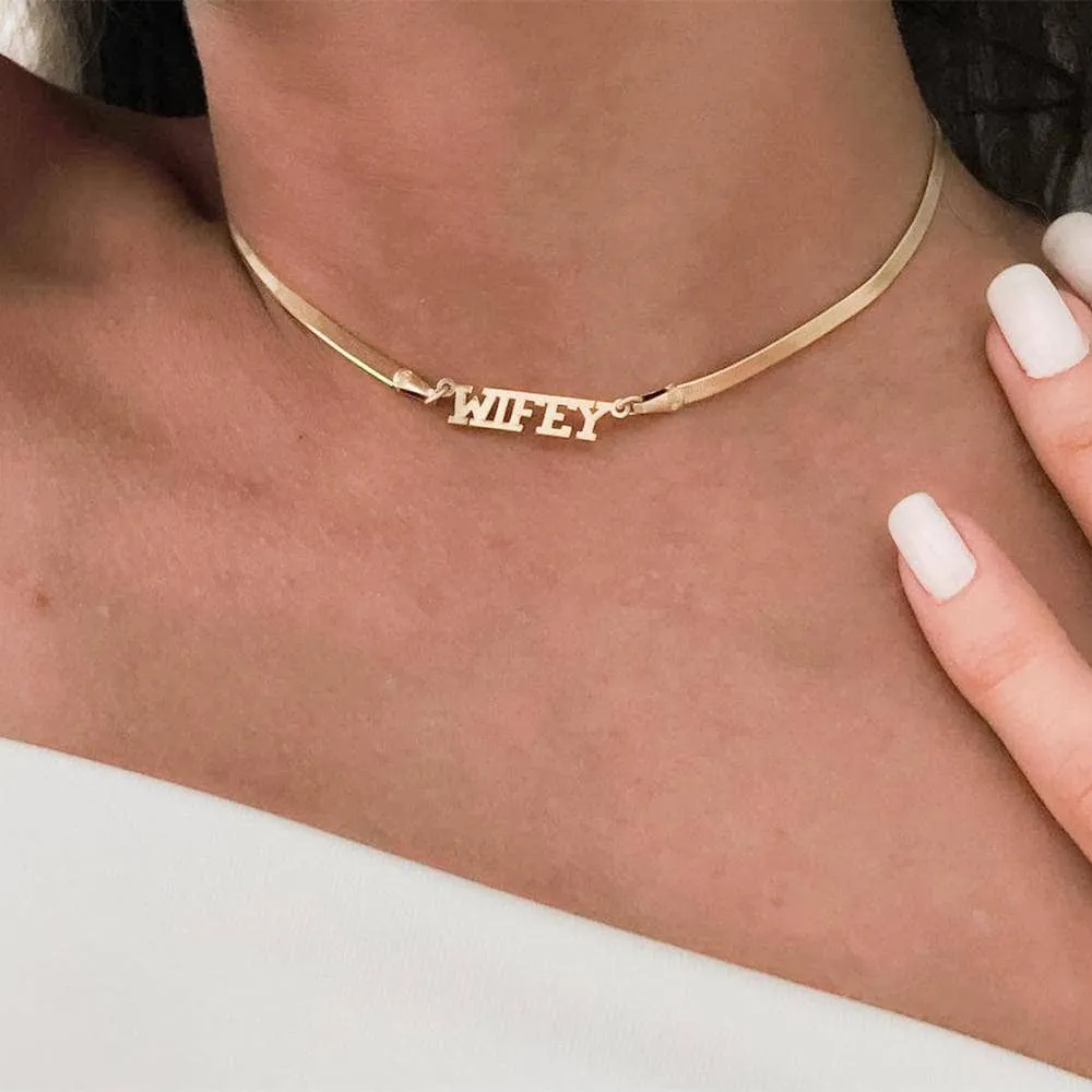 Custom Snake Chain Name Necklace
