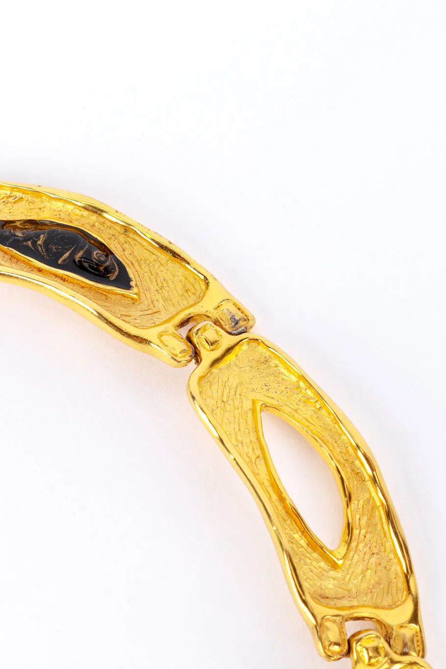 Cutout Enamel Plate Necklace