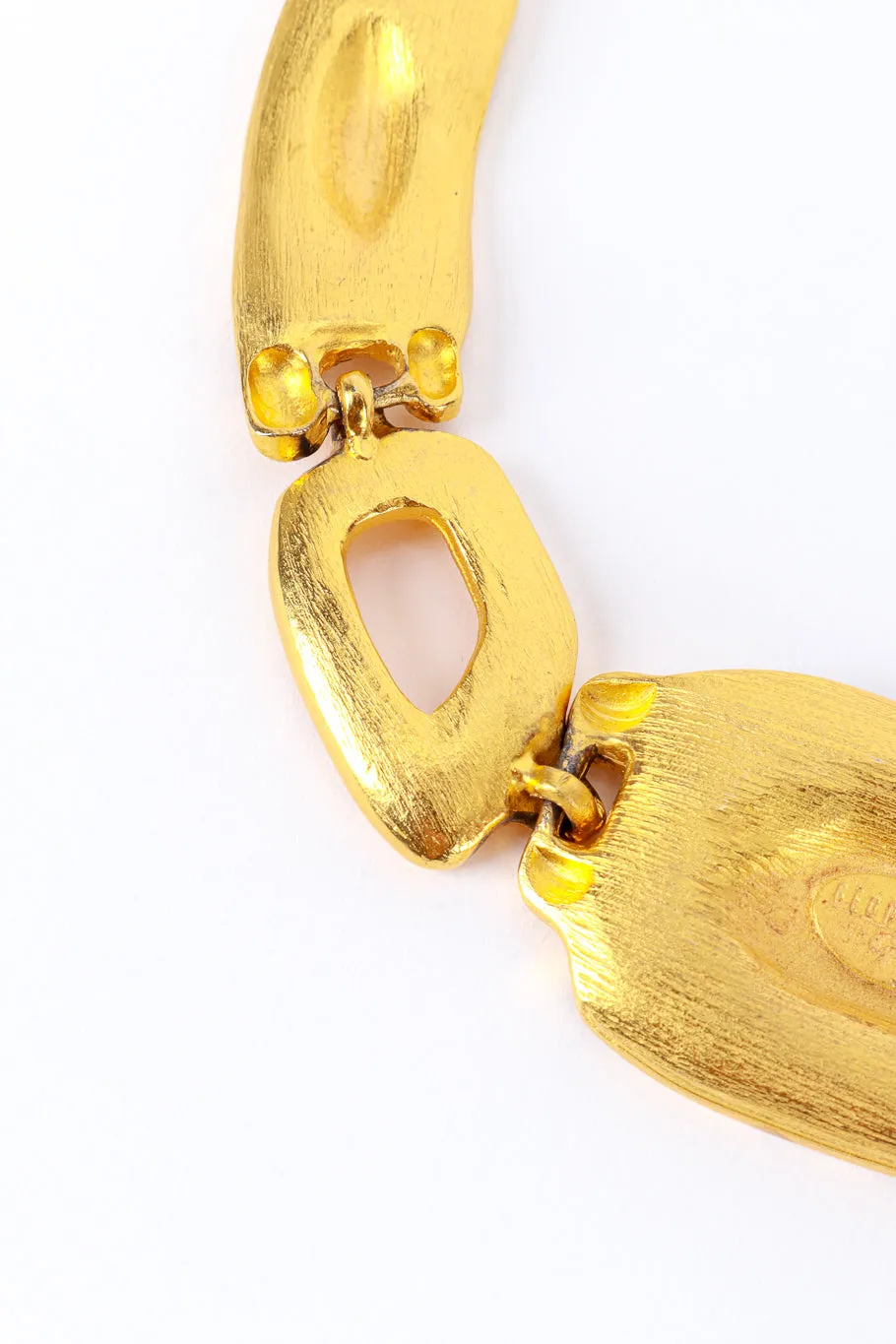 Cutout Enamel Plate Necklace