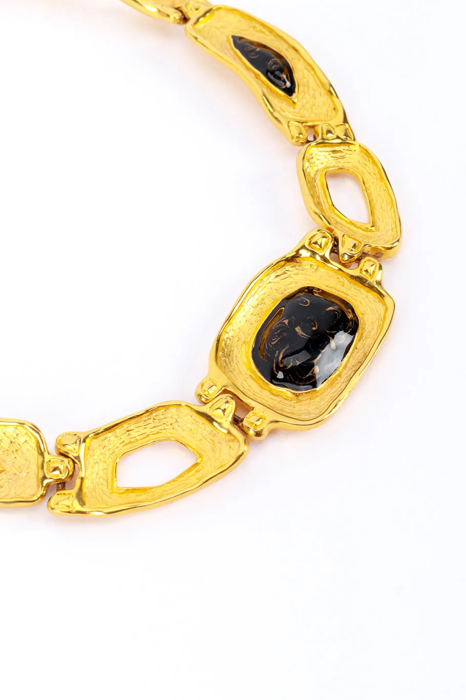 Cutout Enamel Plate Necklace