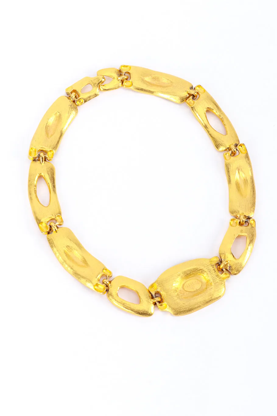 Cutout Enamel Plate Necklace