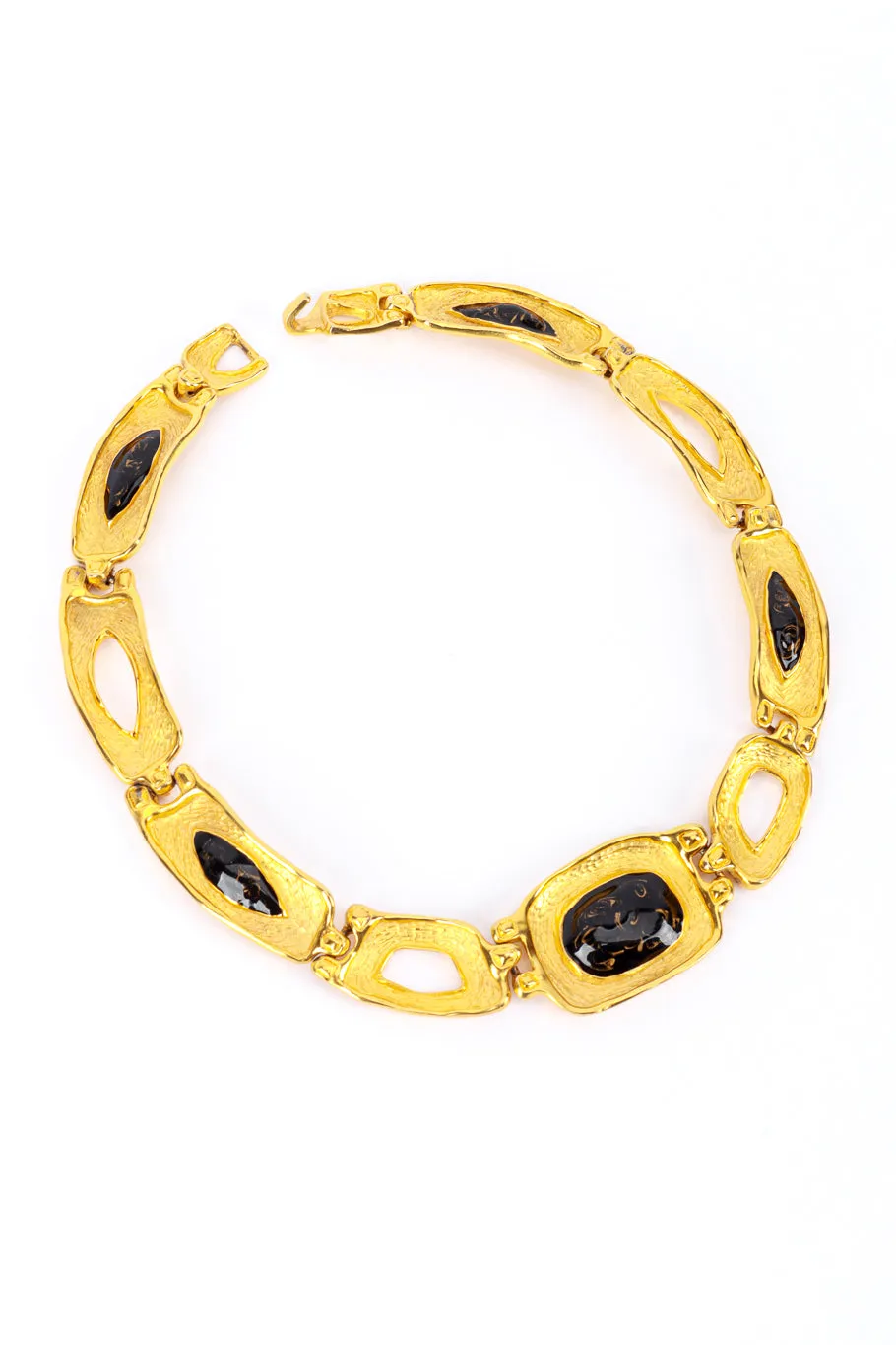 Cutout Enamel Plate Necklace