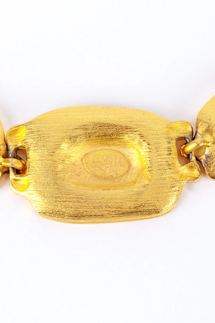 Cutout Enamel Plate Necklace