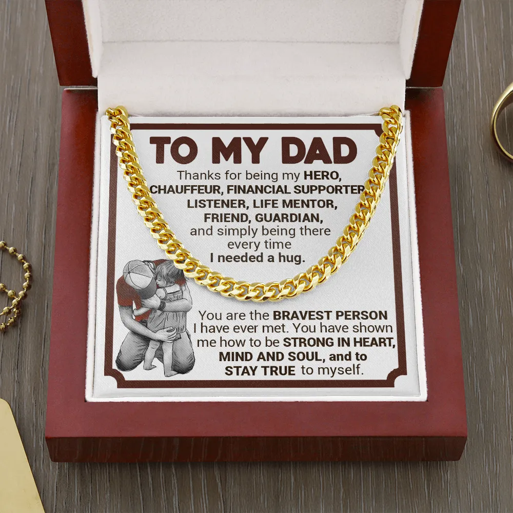 Dad Gift From Daughter, Cuban Chain Link Necklace