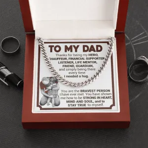 Dad Gift From Daughter, Cuban Chain Link Necklace