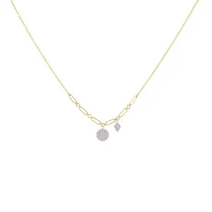 Dainty Diamond Charm Necklace 14K