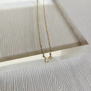 Dainty Square Charm Necklace - LAST ONE