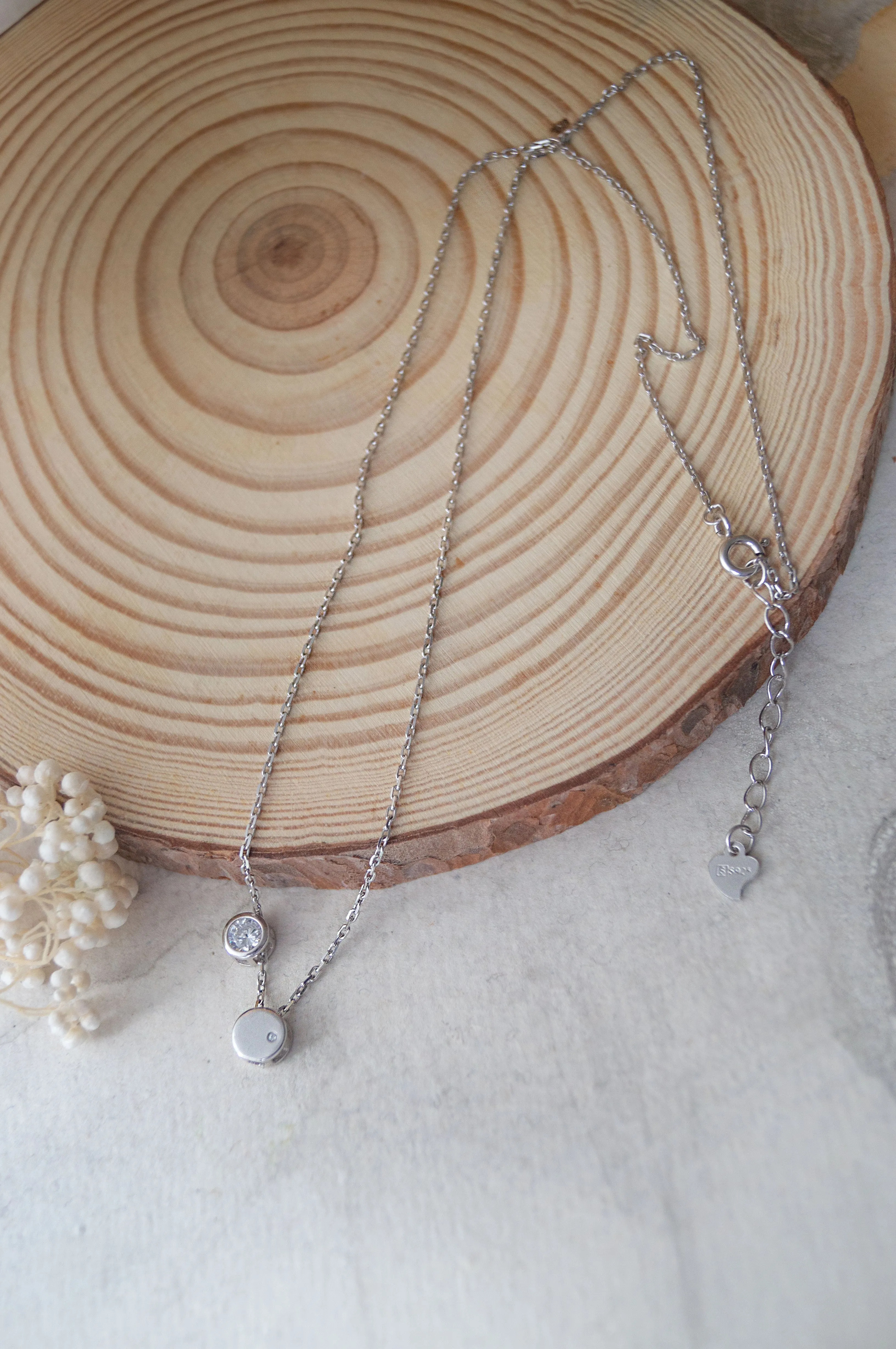 Dancing Shining Circles Sterling Silver Chain Necklace