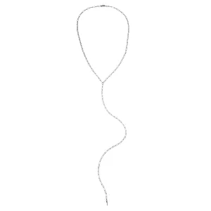 Dew Micro Rectangle Chain Necklace - Sterling Silver