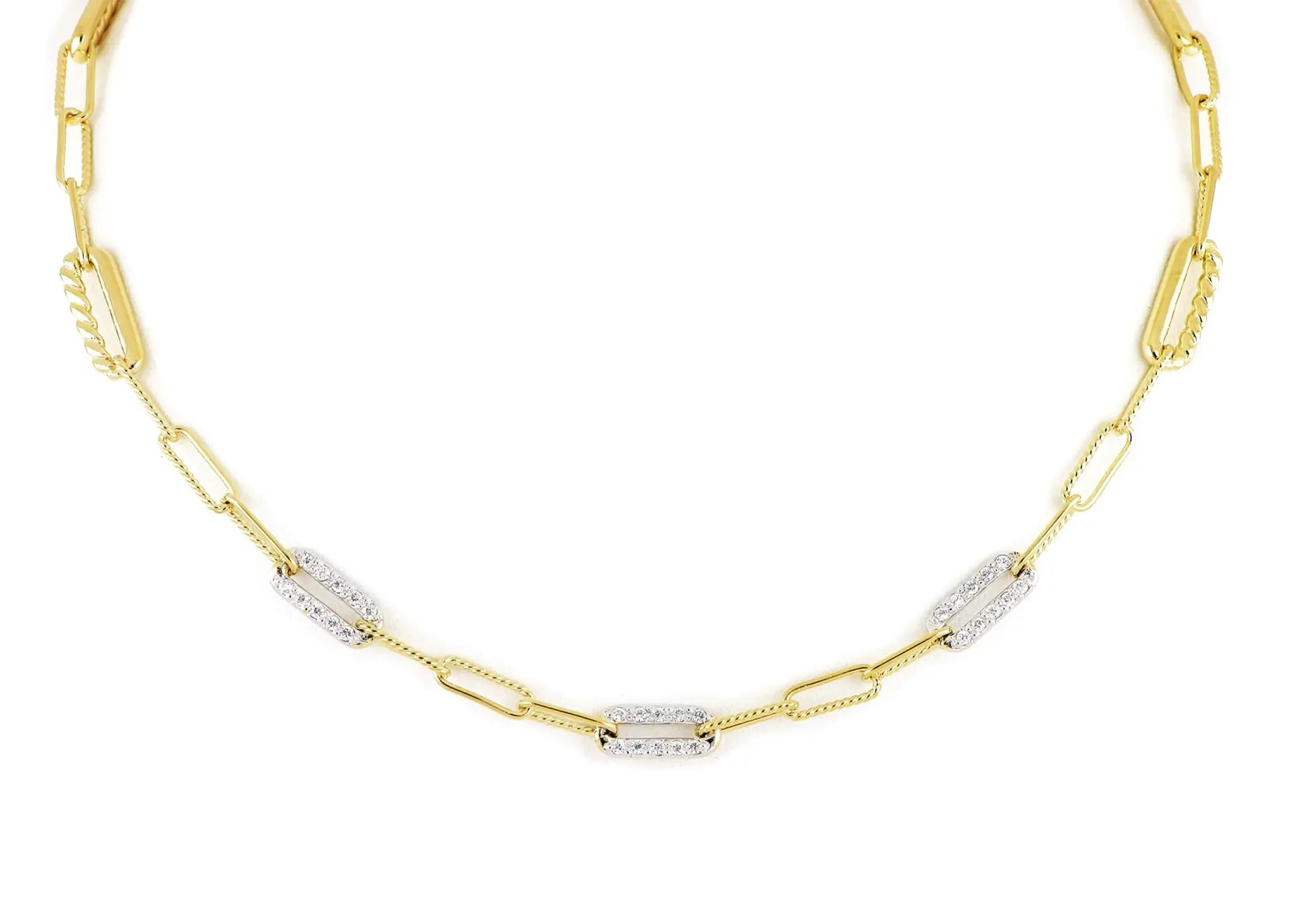 Diamante - Three Station Pavé Necklace