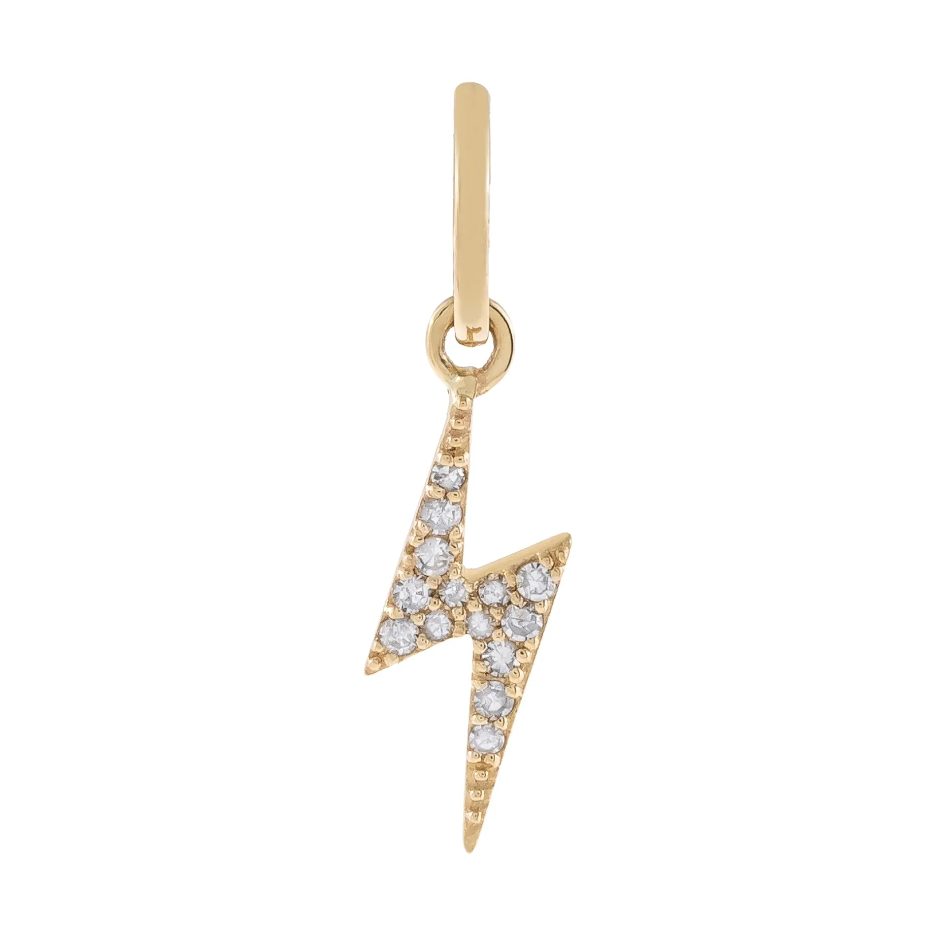 Diamond Bolt Charm 14K