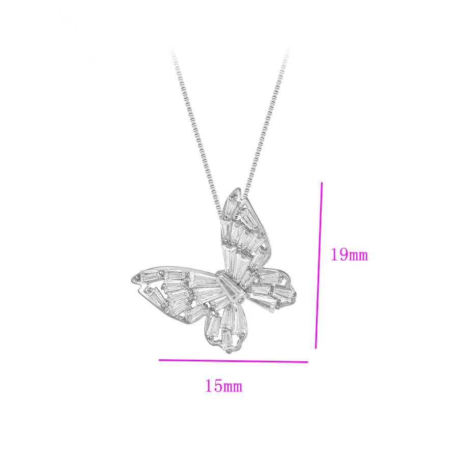 Diamond Butterfly Bloom Necklace