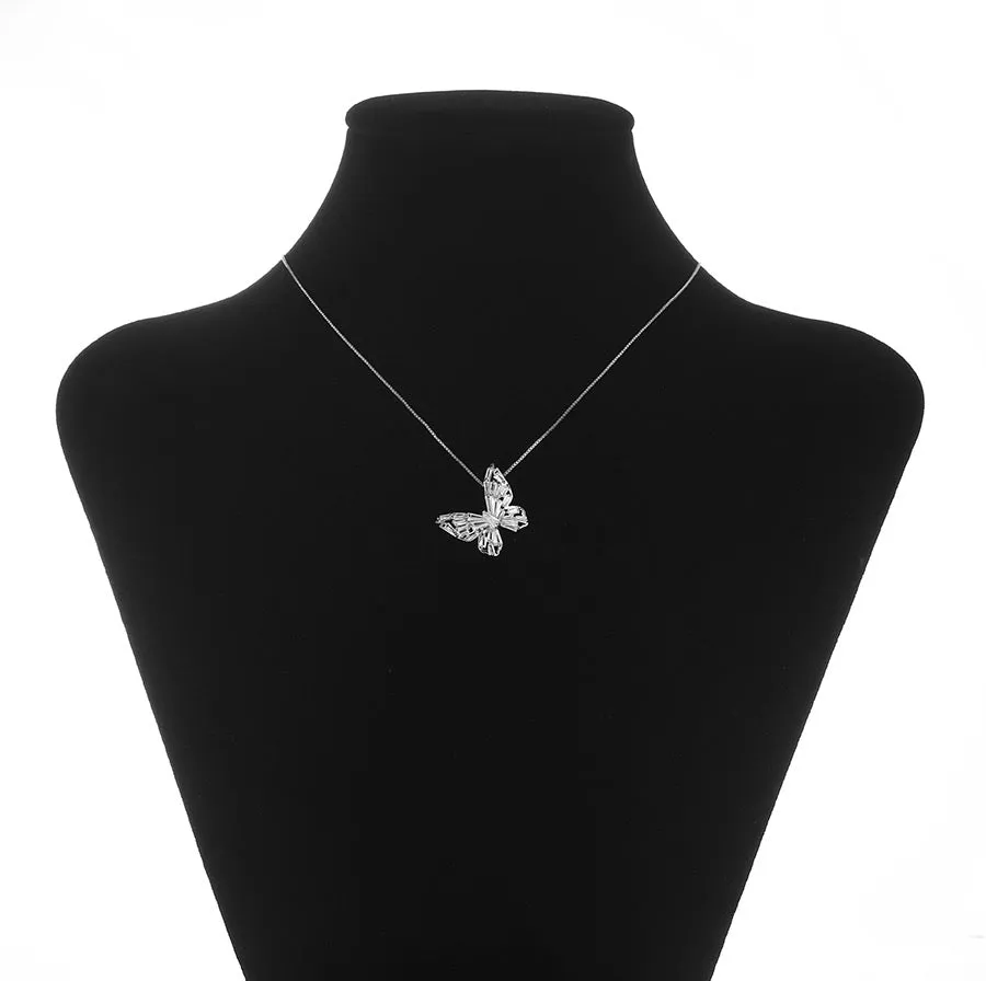 Diamond Butterfly Bloom Necklace