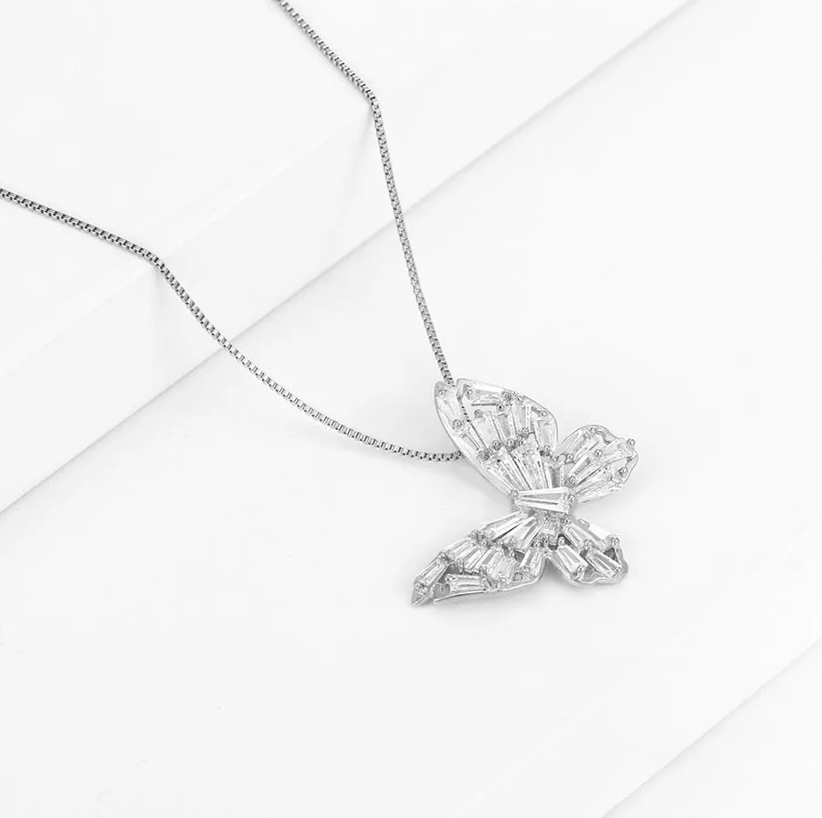 Diamond Butterfly Bloom Necklace