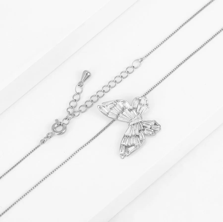 Diamond Butterfly Bloom Necklace