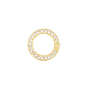 Diamond Circle Charm 14K