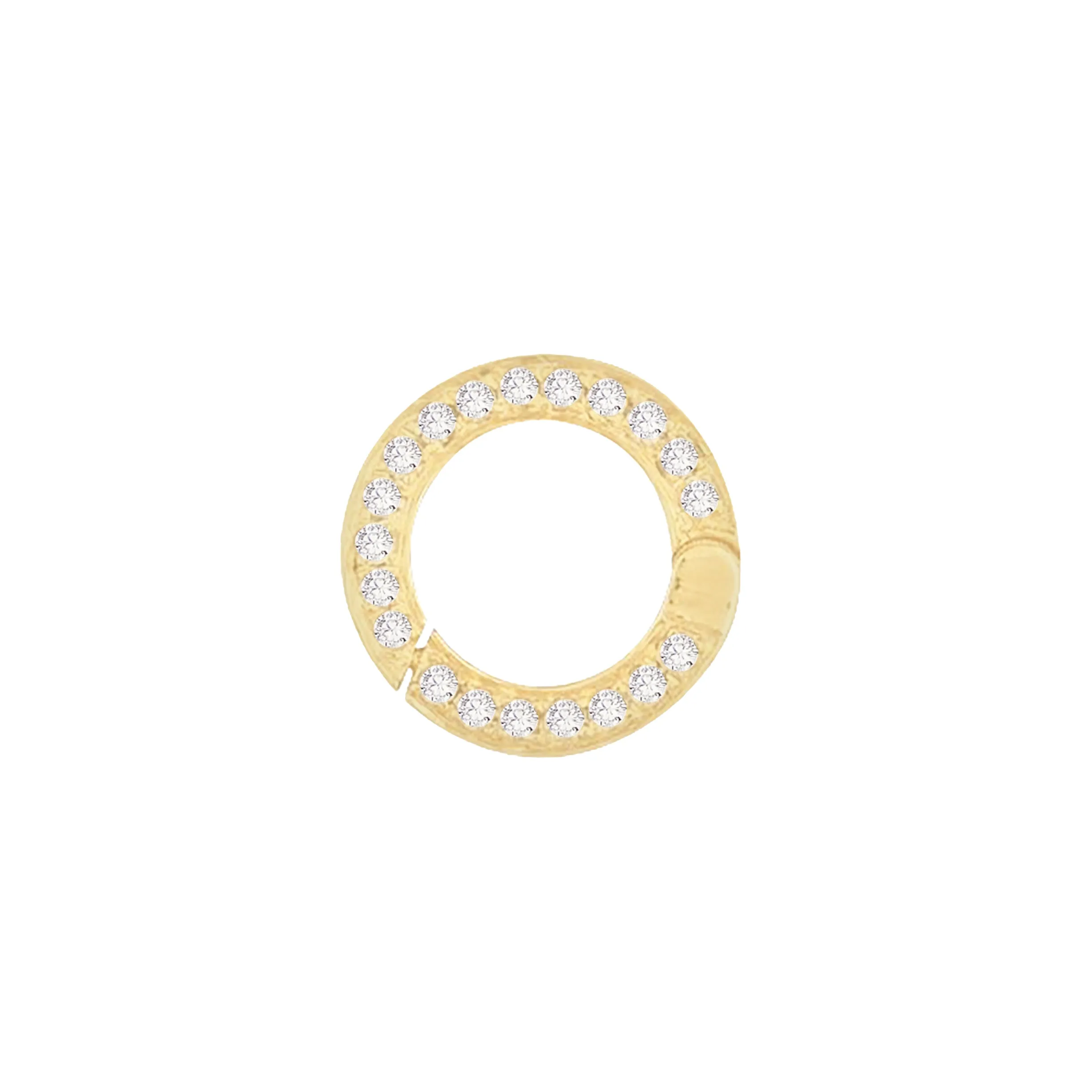Diamond Circle Charm 14K