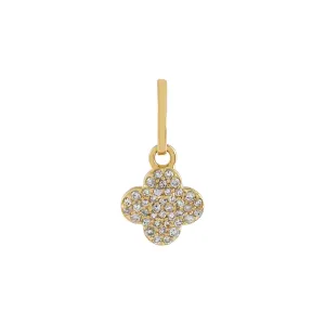 Diamond Clover Charm 14K
