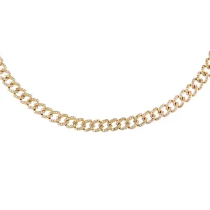 Diamond Cuban Chain Choker 14K